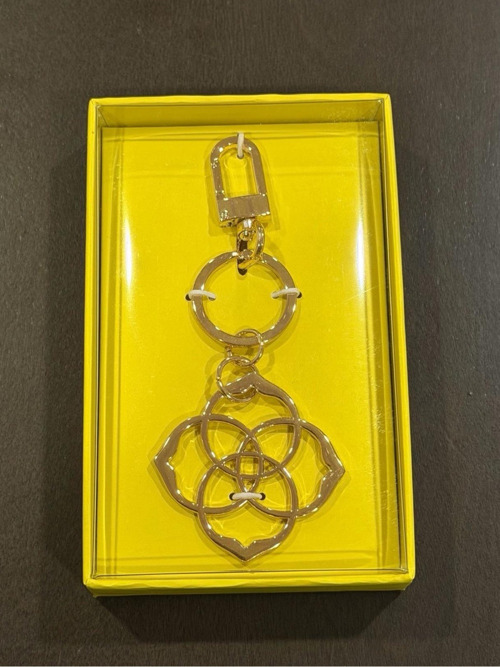 Kendra Scott Gold Plated Metal Dira Medallion Keychain